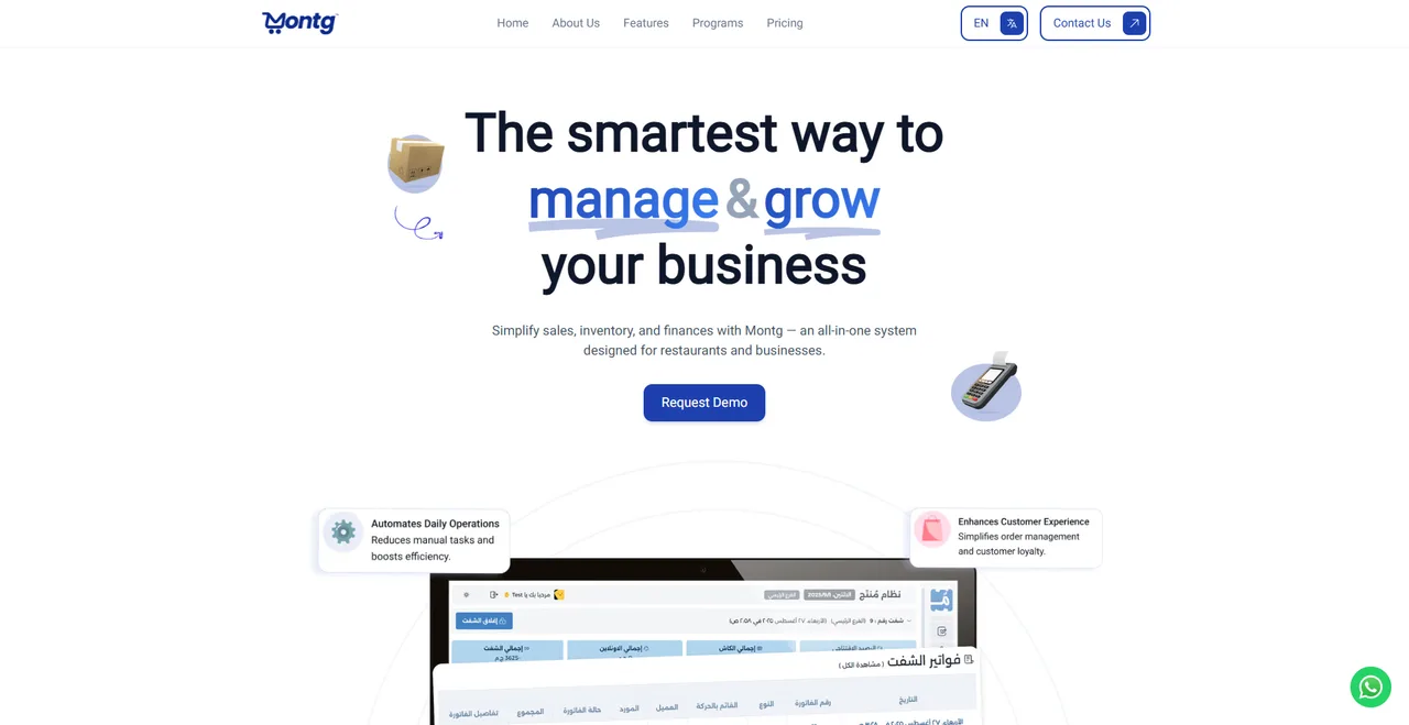 Screenshot of Montg Platform - Bilingual SaaS Landing Page